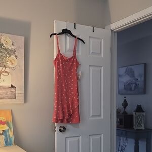 SO Coral Dress with White Patterns